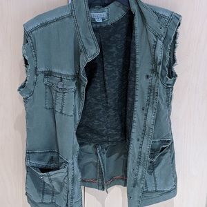 Barneys NY Army Vest